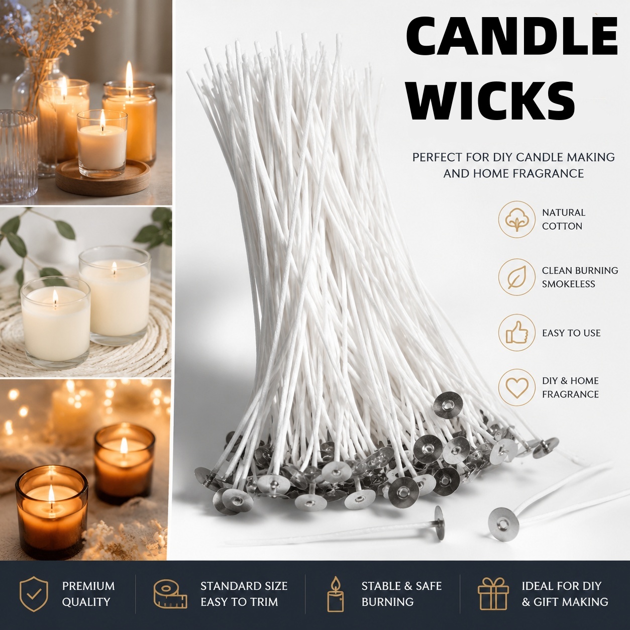 Soy Wax Flake - Smokeless Candle Wicks Soy wax Pure