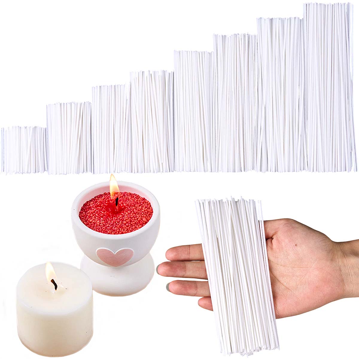 Soy Wax Flake - 50pcs /Set Waxed Cotton Candle Wicks