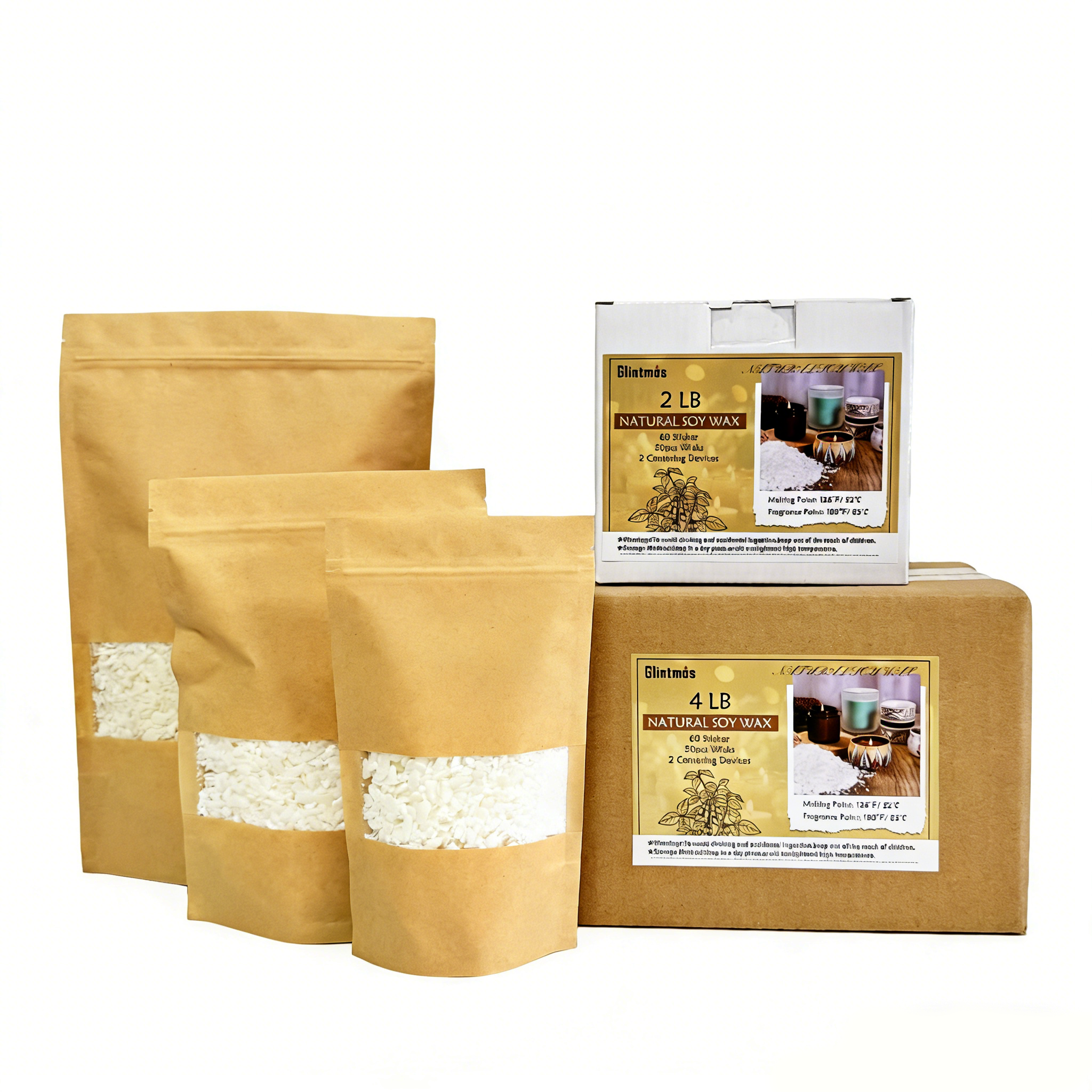 Soy Wax Flake - 50g-1000g 100% Natural Soy Wax for