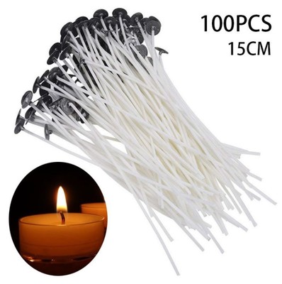 Soy Wax Flake - 8-20cm 100 PCS Candle Wicks Smokeless