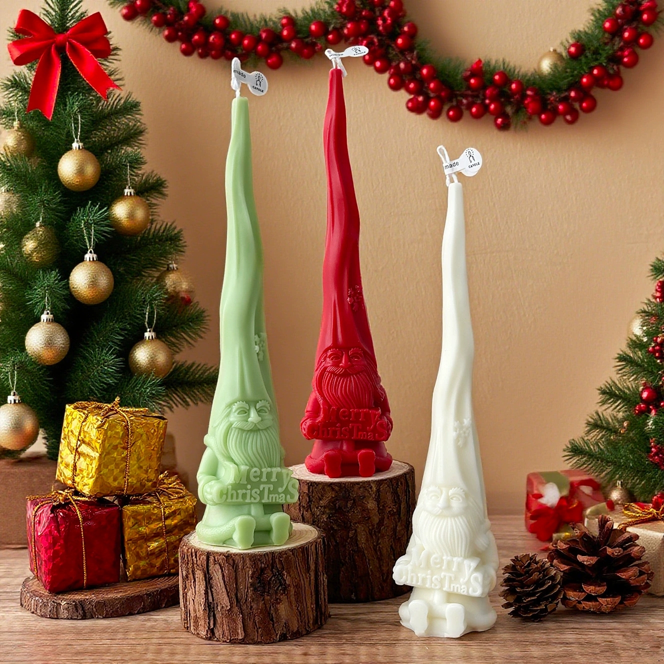 Xmas Home Fragrance - 1Pc Christmas Santa Claus Scented Candle