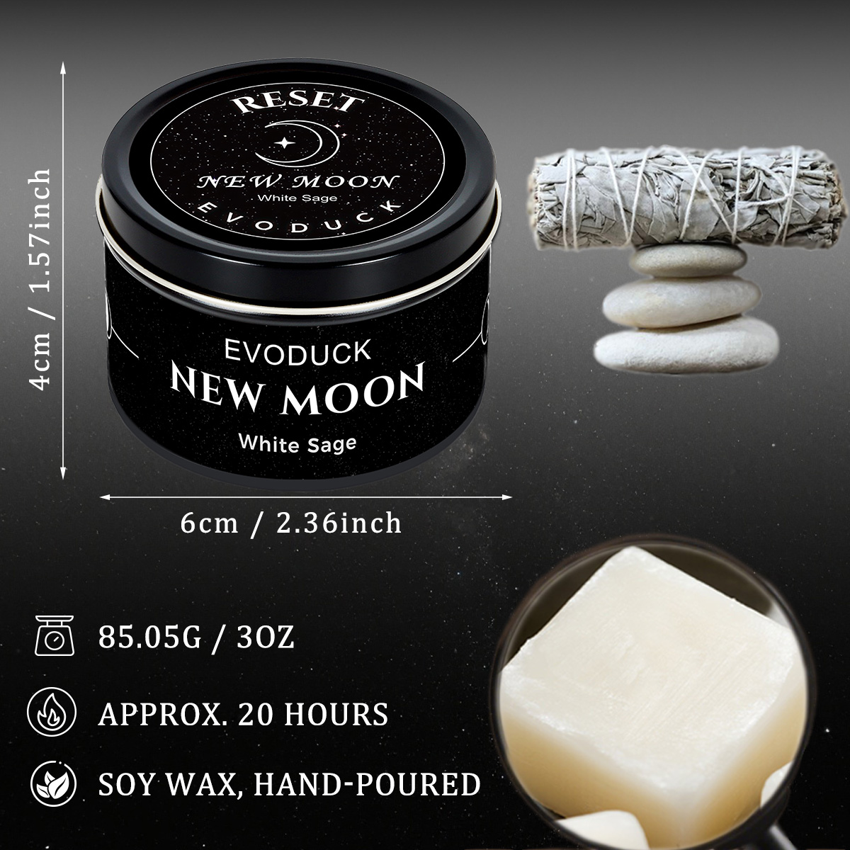 1pc New Moon Scented Candles C – обзор и цена Soy Wax Flake