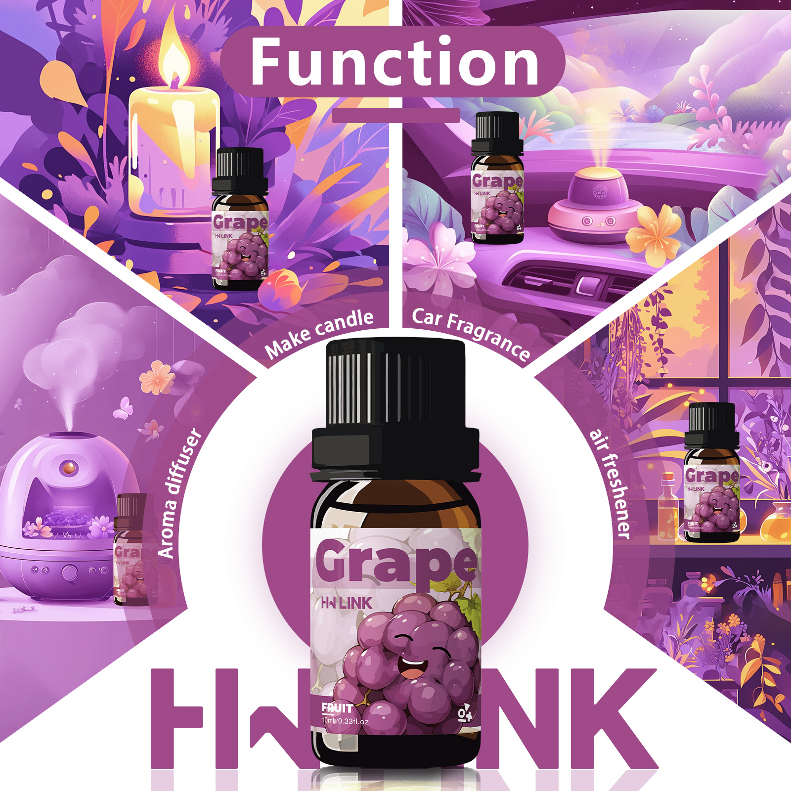 Grape Essential Oil 10ml  Grap – обзор и цена Home Fragrance Oils