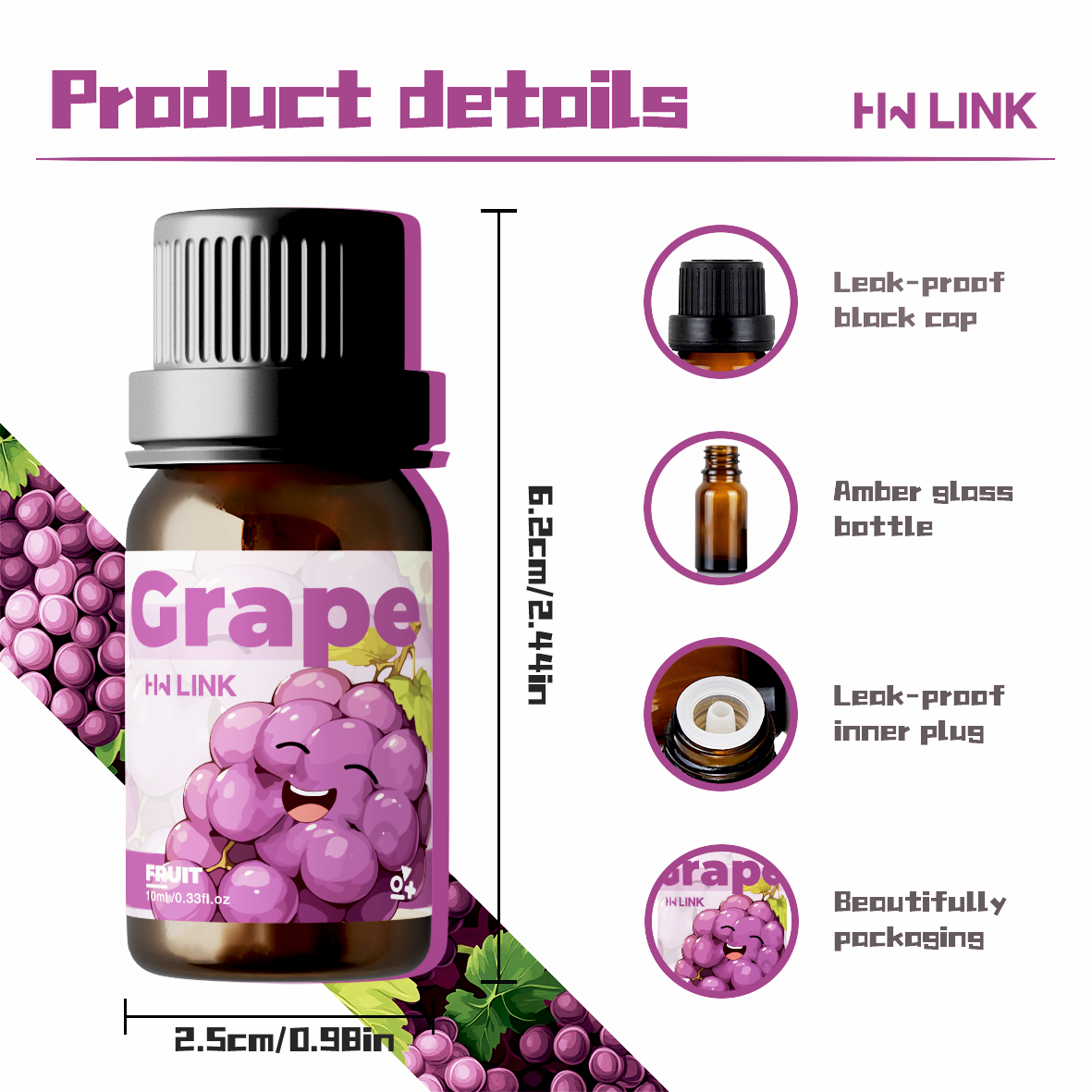 Grape Essential Oil 10ml  Grap – обзор и цена Home Fragrance Oils