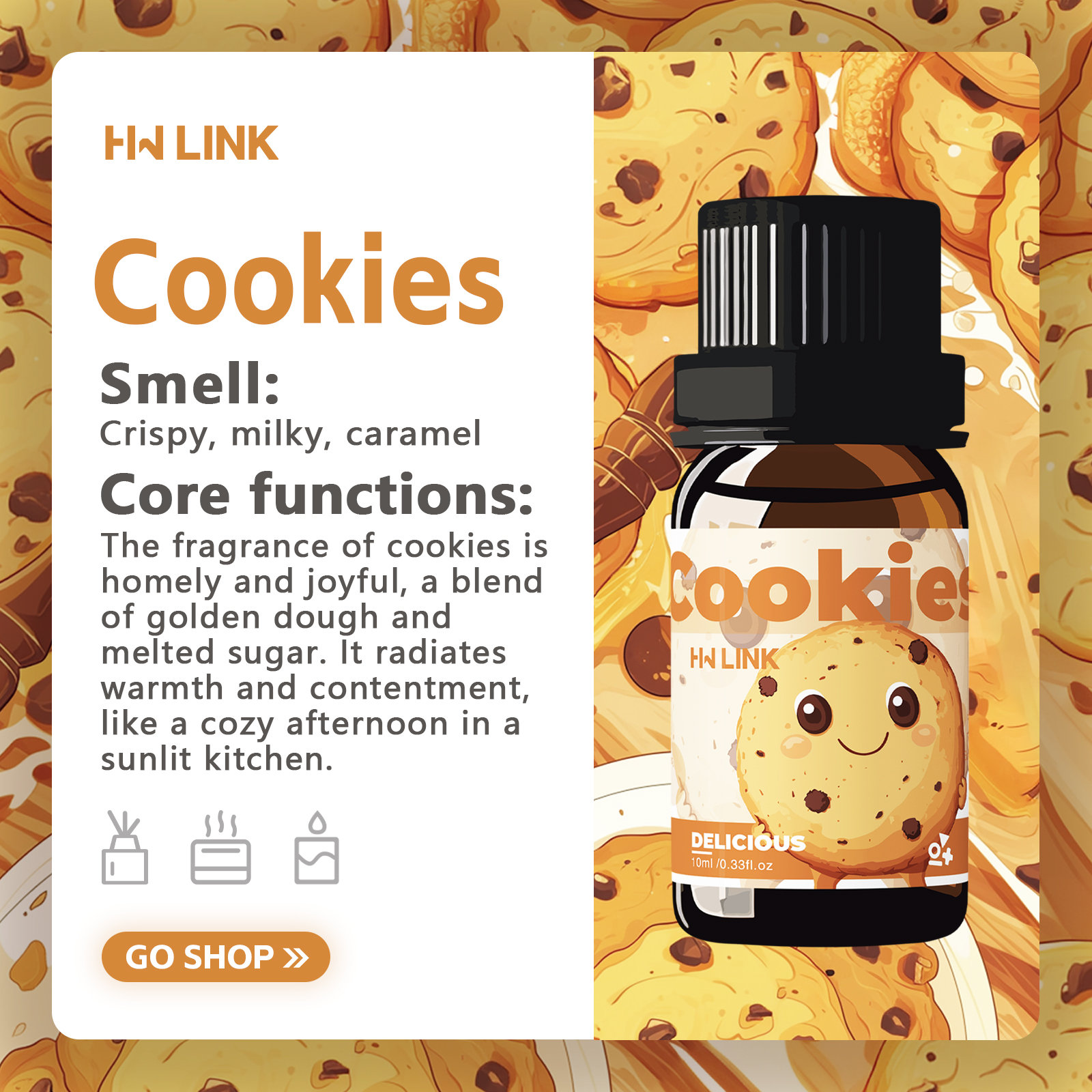 10ml Cookies Essential Oils  f – обзор и цена Home Fragrance Oils