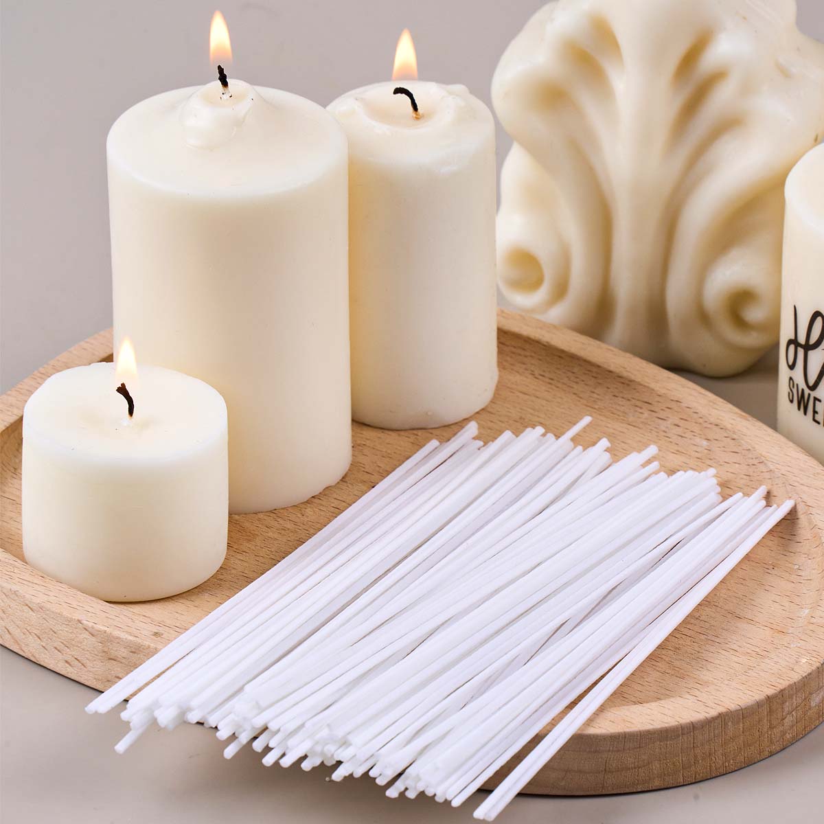 50pcs /Set Waxed Cotton Candle – обзор и цена Soy Wax Flake