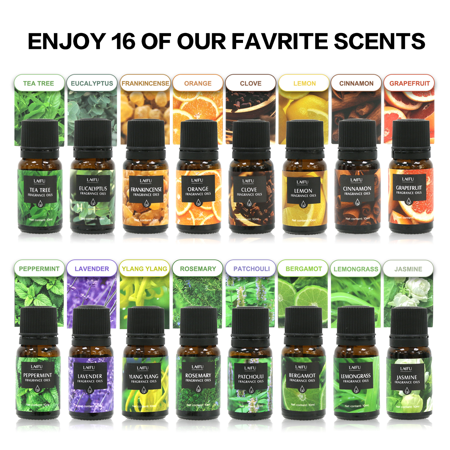 16x10ml Essential Oils Set for – обзор и цена Home Fragrance Oud