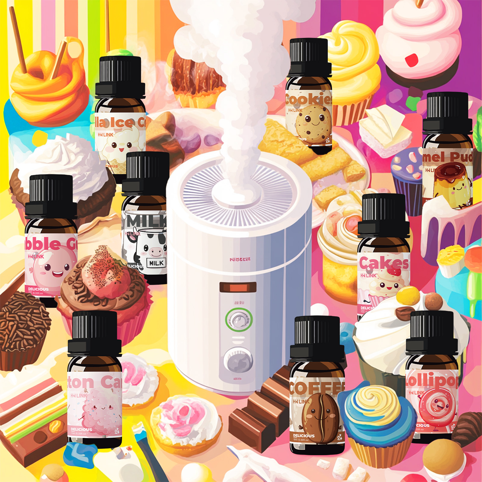 10ml Cakes Essential Oils  Can – обзор и цена Home Fragrance Oils