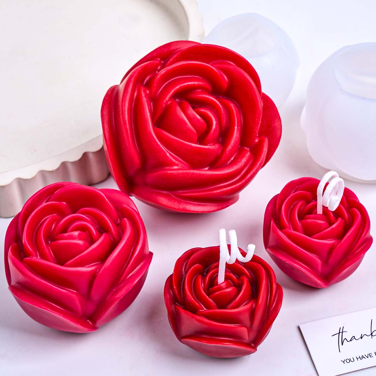 3D Flower Shape Silicone Candl – обзор и цена Home Fragrance Rose