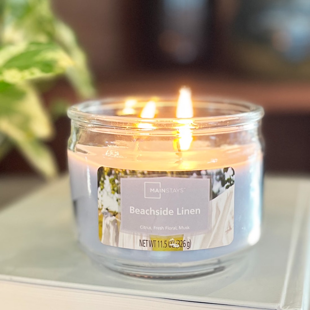Large Blue 3-Wick Glass Jar Ca – обзор и цена Home Fragrance Linen